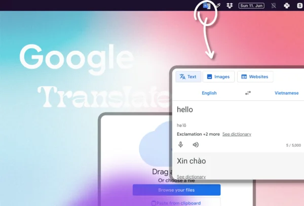 GoogleTranslate - Dịch nhanh từ bát kỳ đâu trên MacOS